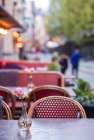 Sweden-Stockholm-Gamla Stan-Old Town-cafe tables Kitchen Print